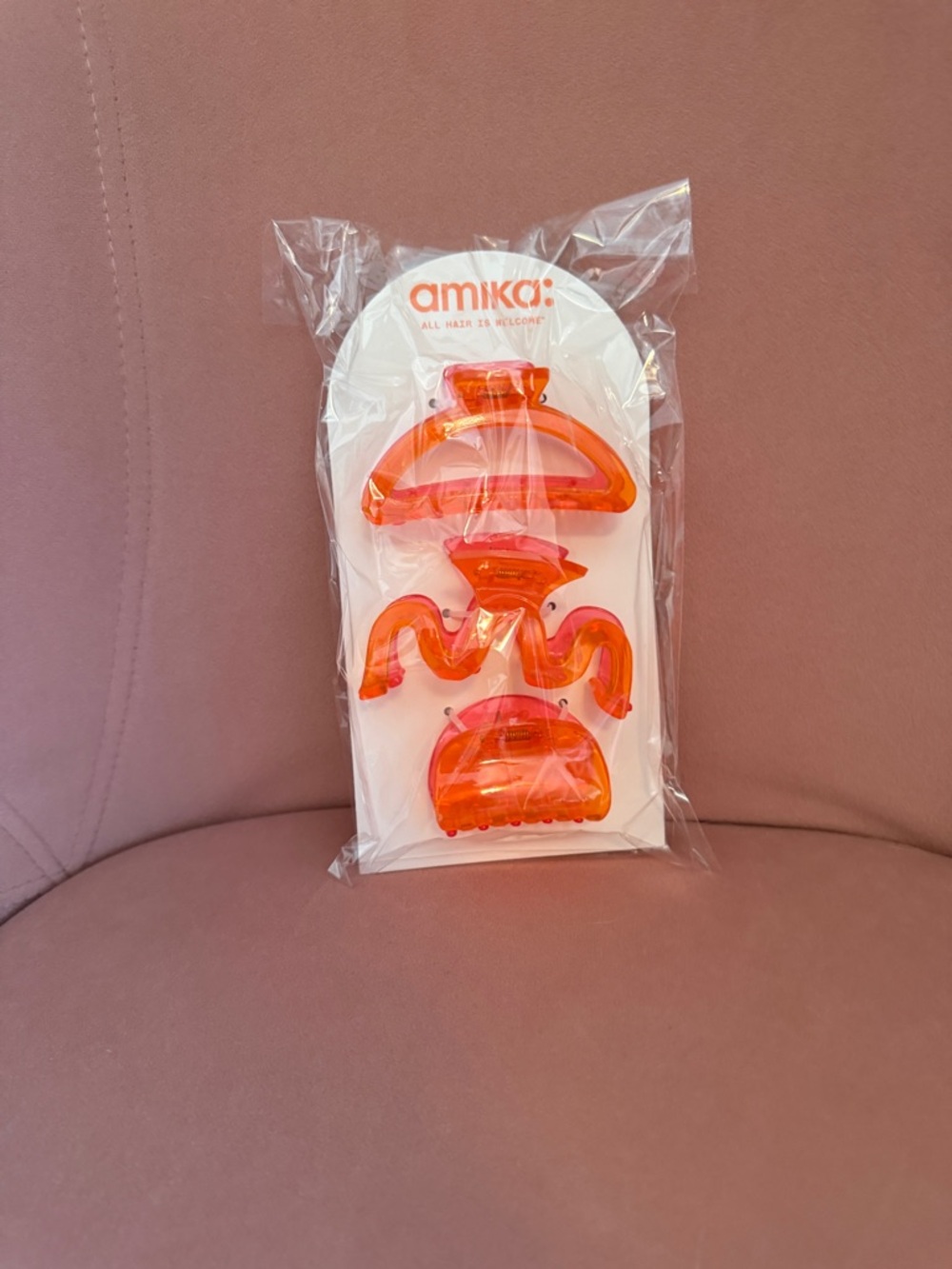 amika Orange Hair Clip Set - 3 Pack